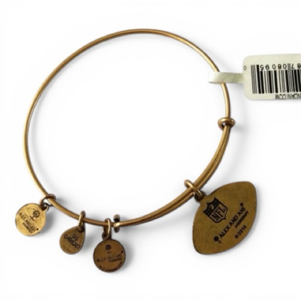 ALEX AND ANI NFL Patriots Football Charm Bangle Bracelet, RG – NWT - Picture 6 of 10